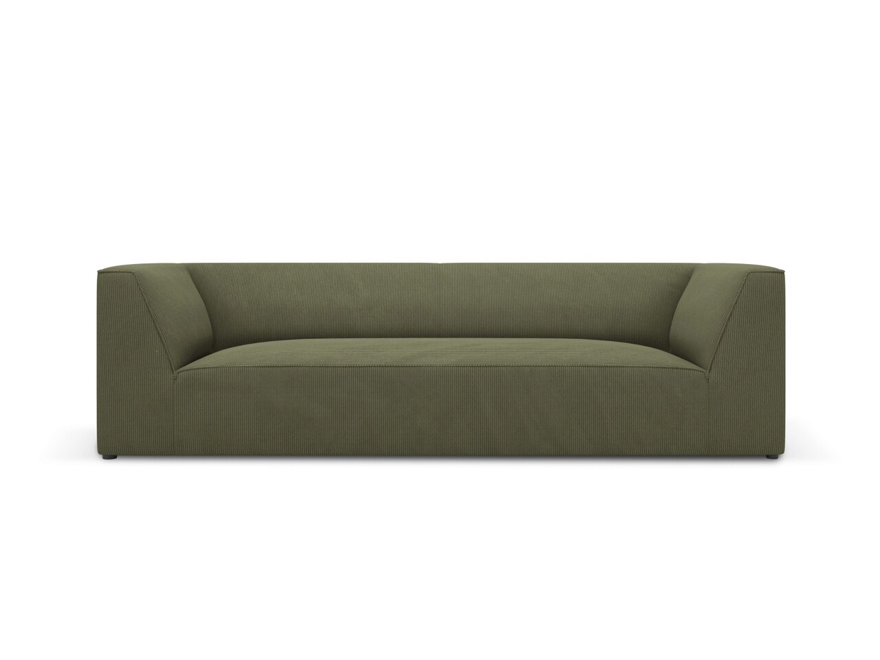Canapea 3 locuri, Ruby, Micadoni Home, BL, 232x93x69 cm, velur, verde - imagine 6